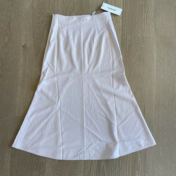 Thakoon Slip Skirt Womens 2 Pink High Waisted Midi Blush NEW - Picture 8 of 10